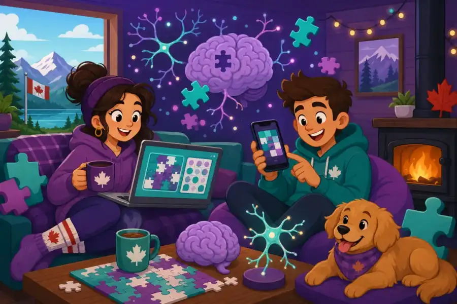 Players enjoying Brain Accord puzzle games on different devices